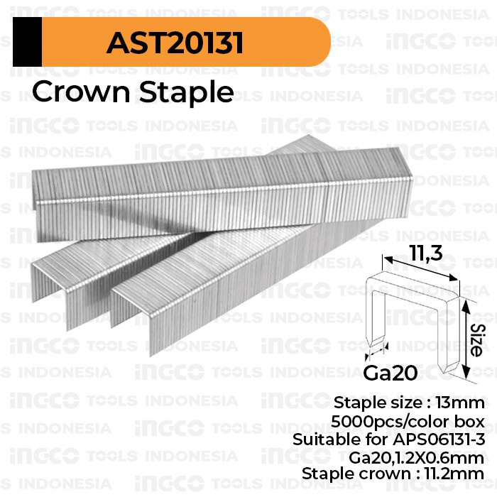 

Best Seller Crown Staples (U 13 Mm) Ingco Ast20131 - Refill Isi Steples Tembak U13