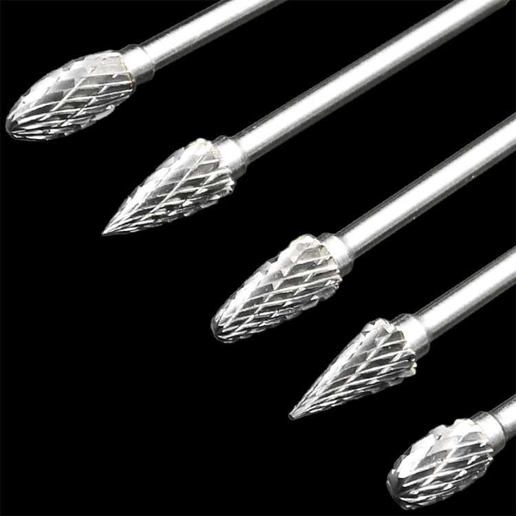 JIGONG Mata Bor Tungsten Carbide Cone Spiral 1/8 Inch 10 PCS - JG8 MATA BOR CUNER TUNER UKURAN 3MM