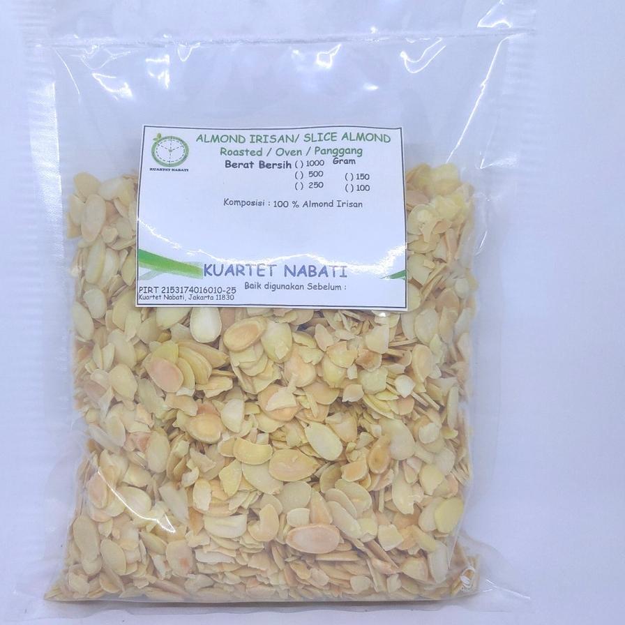 

♫ 500gr Roasted Almond Slice - Irisan - Oven - Panggang - Matang - Vegan ☞