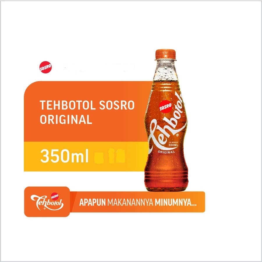 TEH BOTOL SOSRO ORIGINAL 350ML PET TEHBOTOL