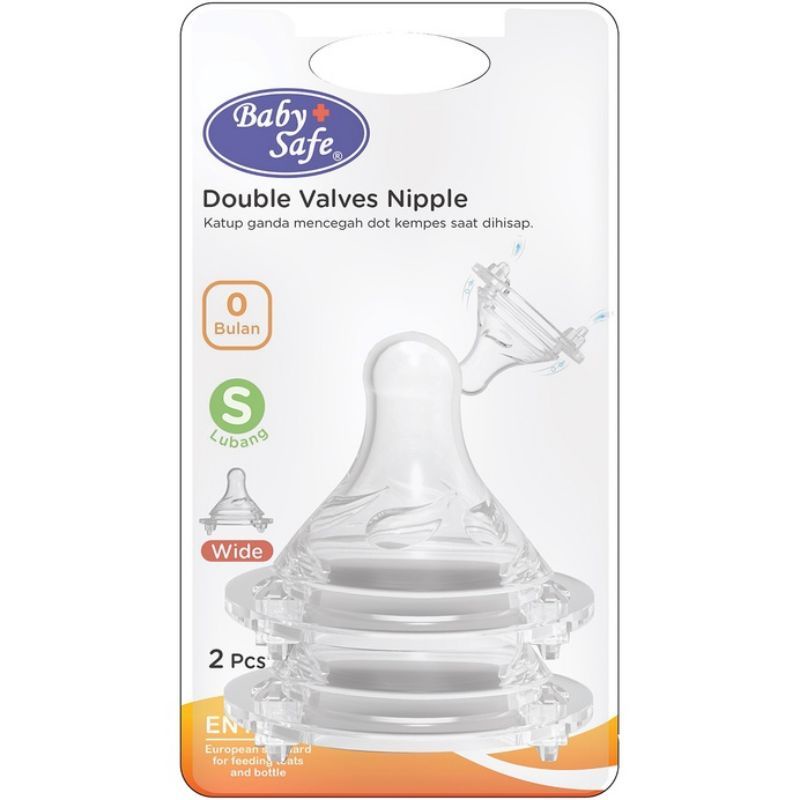 Baby Safe Dot Nipple Wide Neck Isi 2 Dot Botol Susu Babysafe