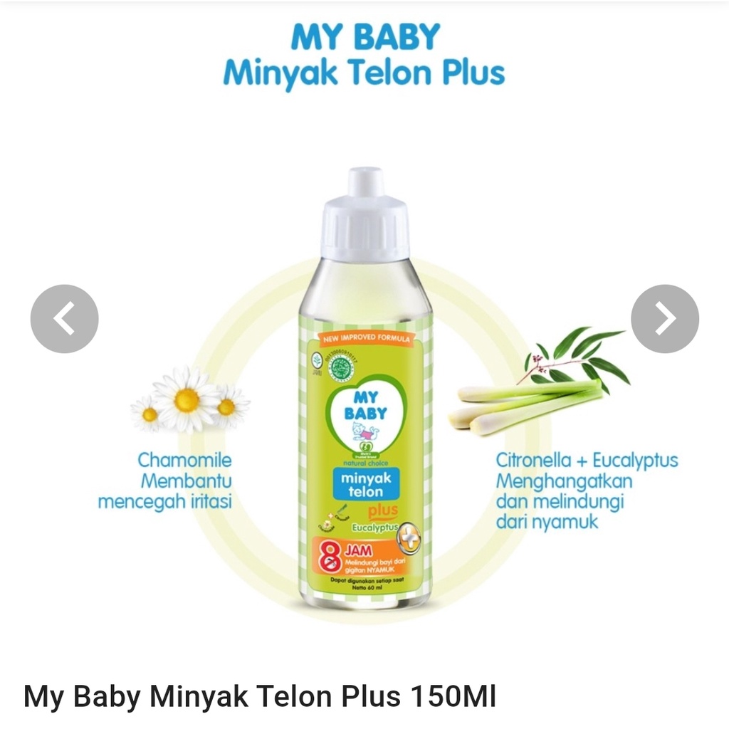 minyak telon my baby 150ml termurah promo Longer Protection eucalyptus kayu putih anti nyamuk