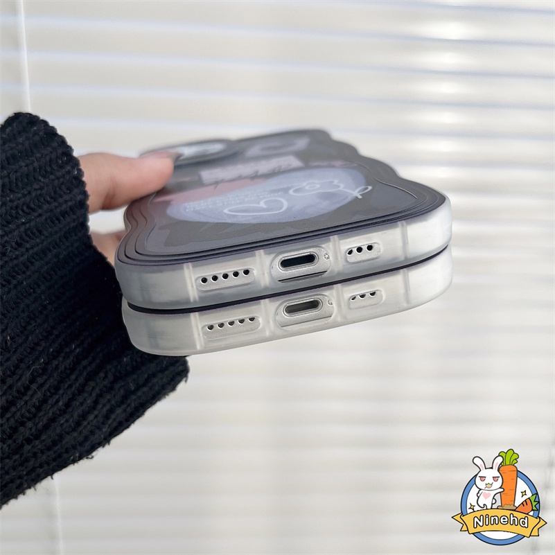 Vivo Y16 Y02 Y02s Y35 Y22 V25e V25 V23e V23 V21 V21e Pro Y15A Y15S Y01 T1x Y75 Y21 Y21s Y21A Y33T Y21T Y12s Y12A Y20 Y20s Y20i Y17 Y15 Y12 Y1s Casing Ponsel Tepi Bergelombang Hati Gradasi