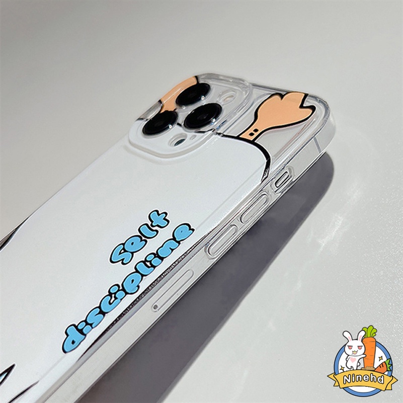 Casing Kompatibel Untuk Iphone14 13 12 11 Pro Max X Xr Xs Max IPhone 8 7 6 6s Plus SE 2020 Bebek Lucu Bening Space Phone Case Silikon Lembut Bumper Debu Shock Full Cover Pelindung