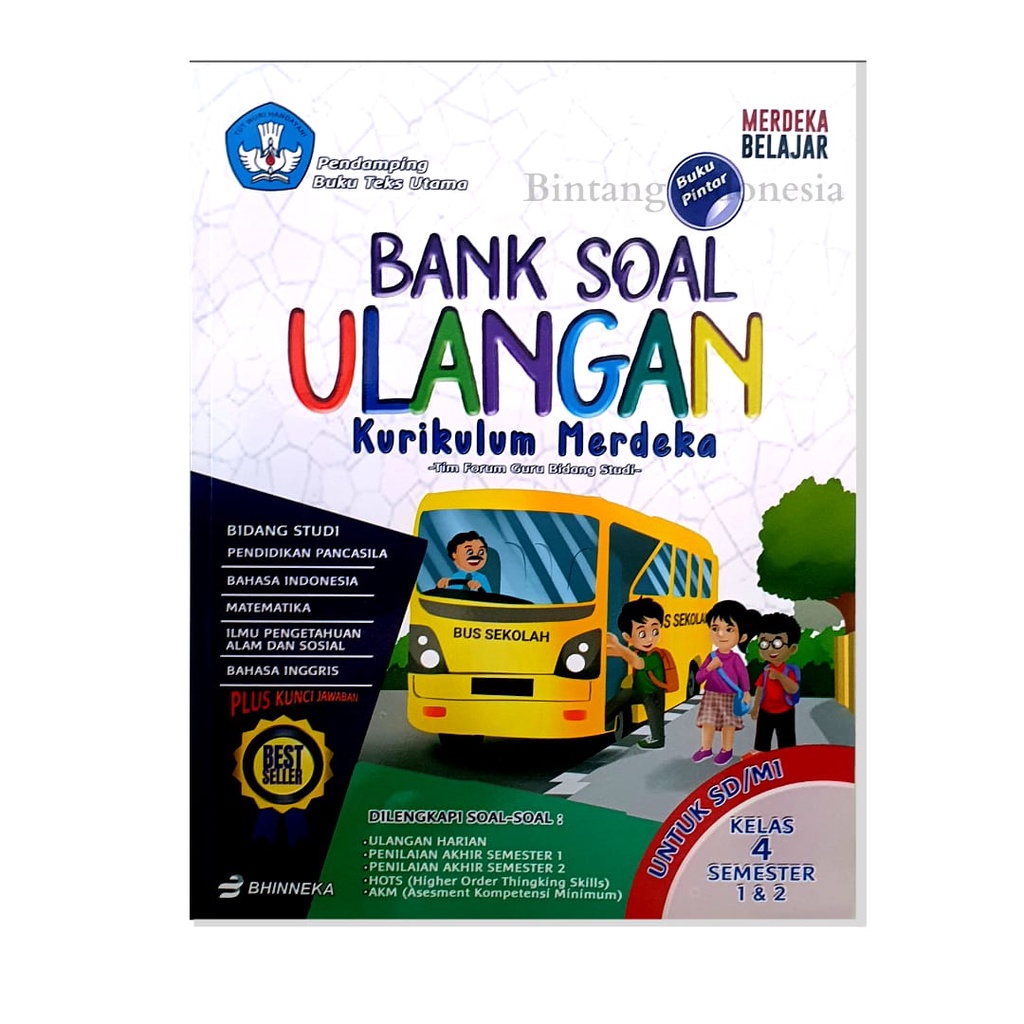 Bank Soal Ulangan Kelas 1 &amp; 4 SD/MI Kurikulum Merdeka