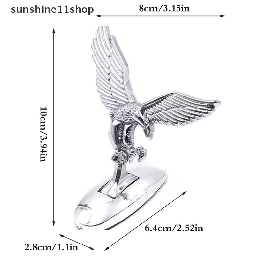 Sho Penutup Depan Mobil Chrome Kap Dekorasi Lencana 3D Emblem Angel Eagle Untuk Mobil Otomatis N