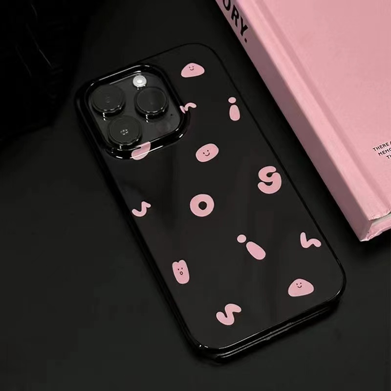 IPHONE Ins Pola Huruf Cocok Untuk Iphone14 14pro 14plus 13 13mini 13pro 13prm iPhone12 7Plus 8Plus Xr XS 13 12mini Pro Max Empat Sudut Casing Ponsel Tahan Guncangan