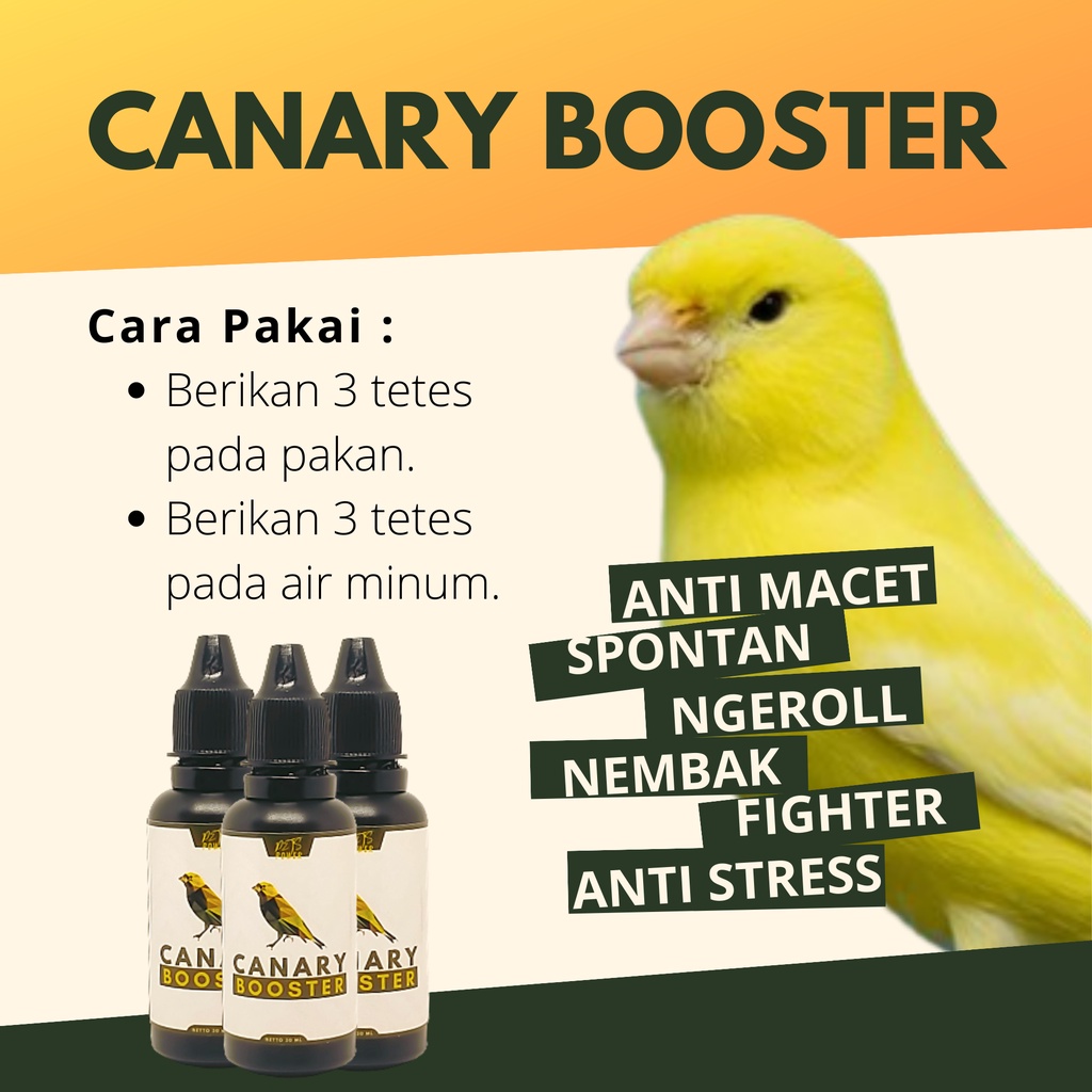 30 ML Obat Penggacor Burung Kenari Ngerol Nembak Panjang Fighter Juara / Obat Kenari Serak / Obat Ke
