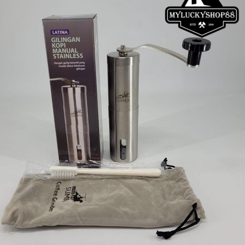 ✭ Latina Sumba V7 Coffee Grinder Alat Penggiling Giling Biji Kopi Manual ✰