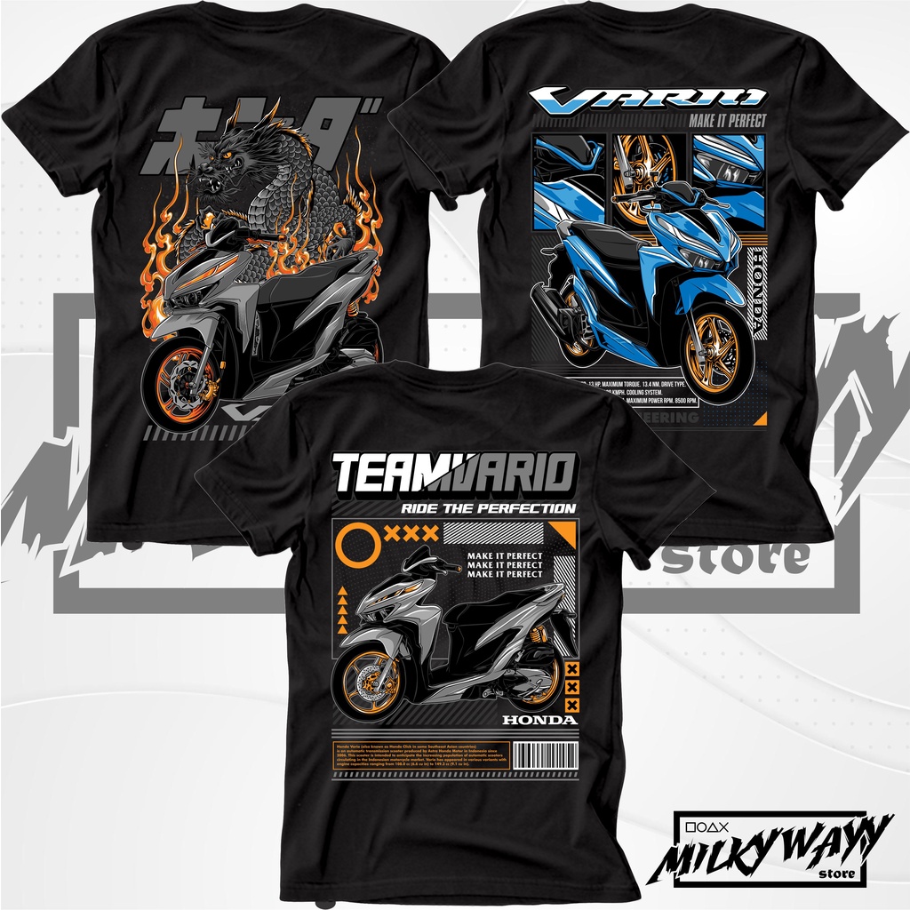 Baju kaos Sunmori New Honda Vario T shirt Motor Terbaru 2023