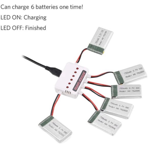 

Dijual Charger Baterry Baterai Batre Drone Smart Charger 6 in Soket Losi Limited