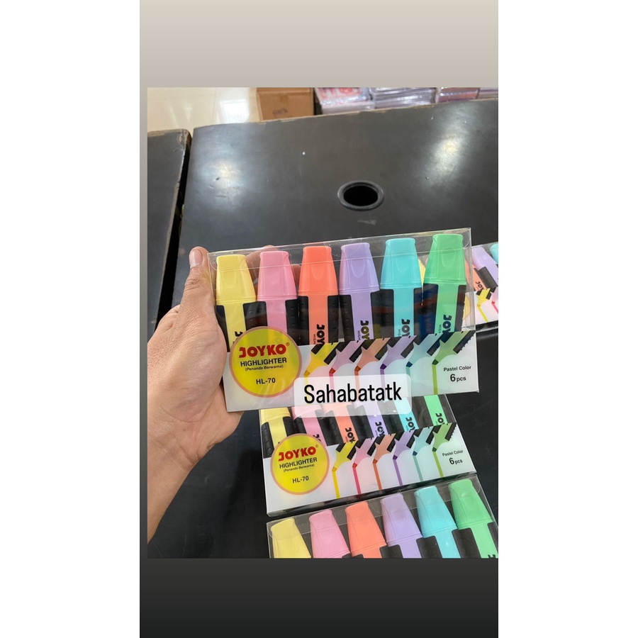 

JOYKO HIGHLIGTER SATU SET JOYKO STABILO SET WARNA PASTEL (6PCS)