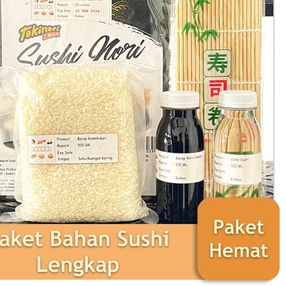 

❃ Paket Sushi Lengkap Nori Tokinori Rumput Laut Kering Halal ❅