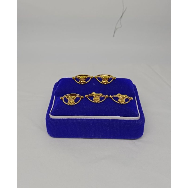 cincin anak mickey polos/perak asli silver 925 lapis emas/perhiasan fashion wanita terbaru