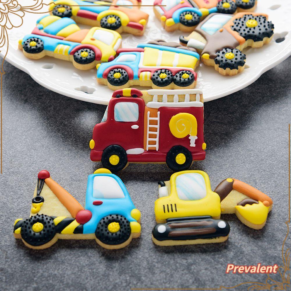 Preva 8pcs/set Cetakan Biskuit Mobil Kartun Kue Kering Membuat Alat Dapur Cetakan Kue Ulang Tahun Bayi