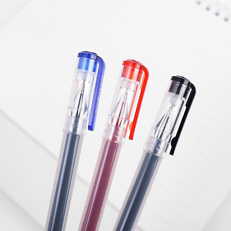 [Harga Grosir] 0.38mm Diamond Tip Gel Pen Merah Biru Hitam Isi Ulang Ujian Tanda Tangan Pena Alat Tulis Siswa Pena Menulis Perlengkapan Alat Tulis Kantor Sekolah