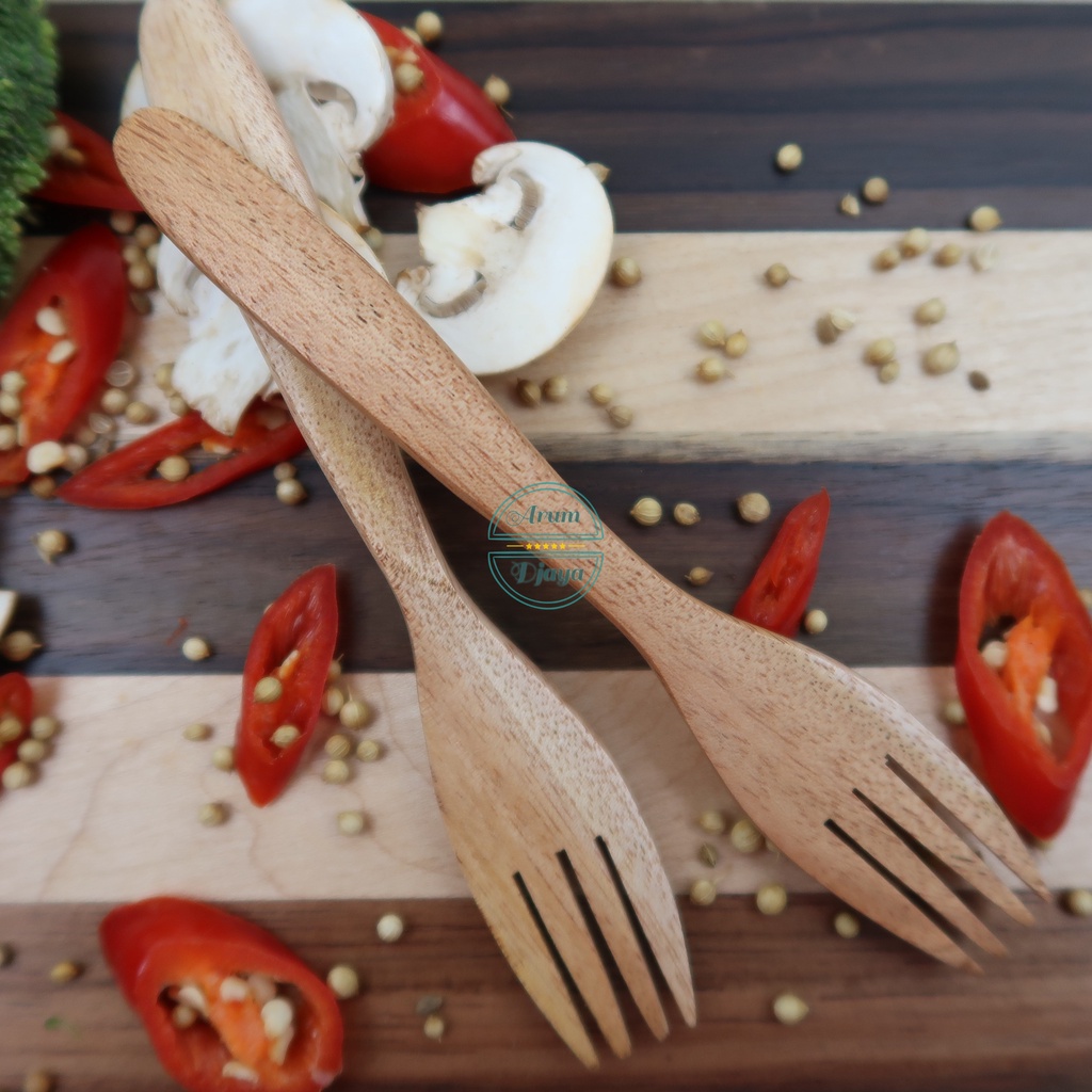 Wooden Fork Garpu Buah Garpu Anak Garpu Mini Garpu Kecil Kayu Garpu Souvenir