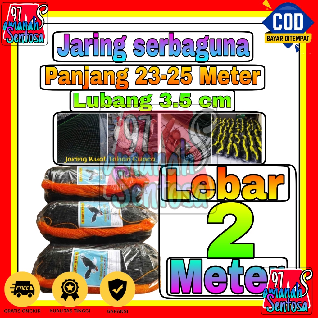 Jaring Pagar Ayam 2 meter / Jaring Serbaguna /Jaring Kandang /Jaring