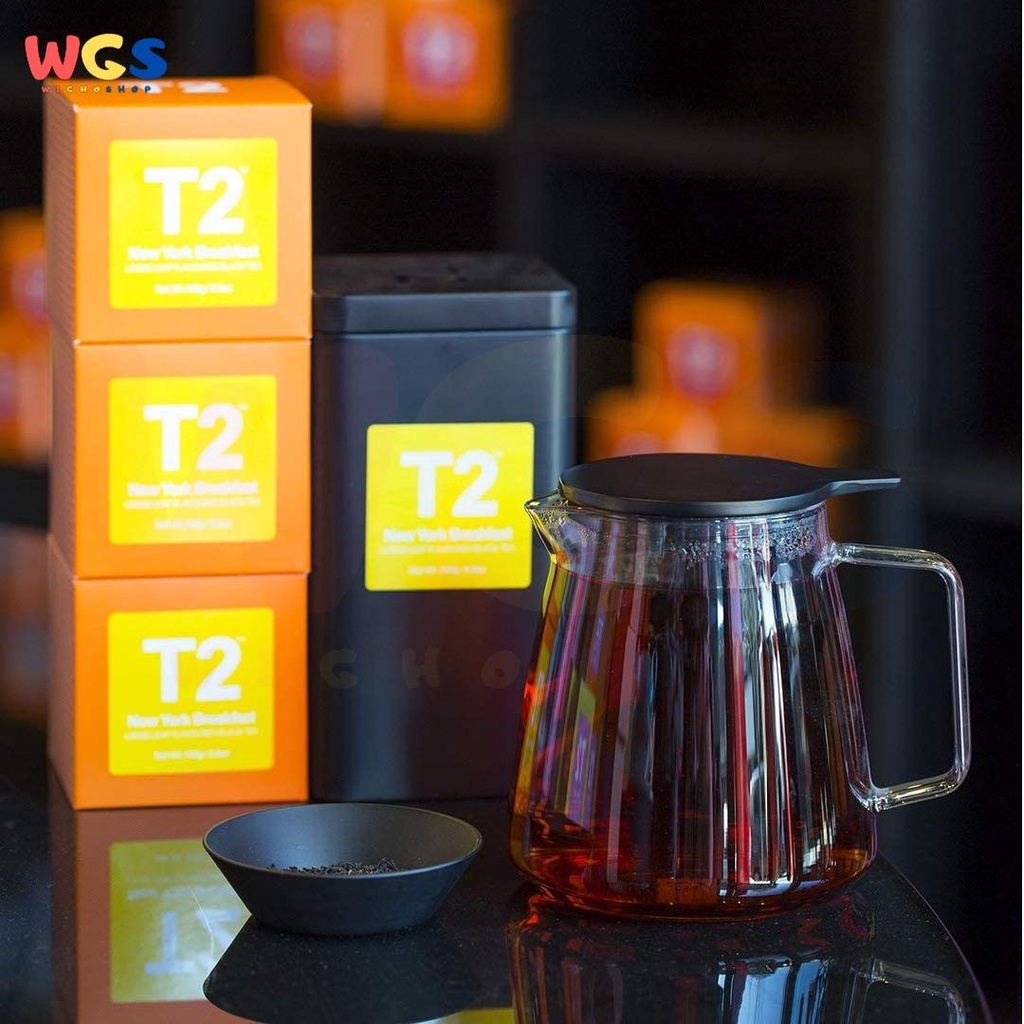 T2 Tea New York Breakfast Black Tea Icon Tin 25 Tea Bags 62g