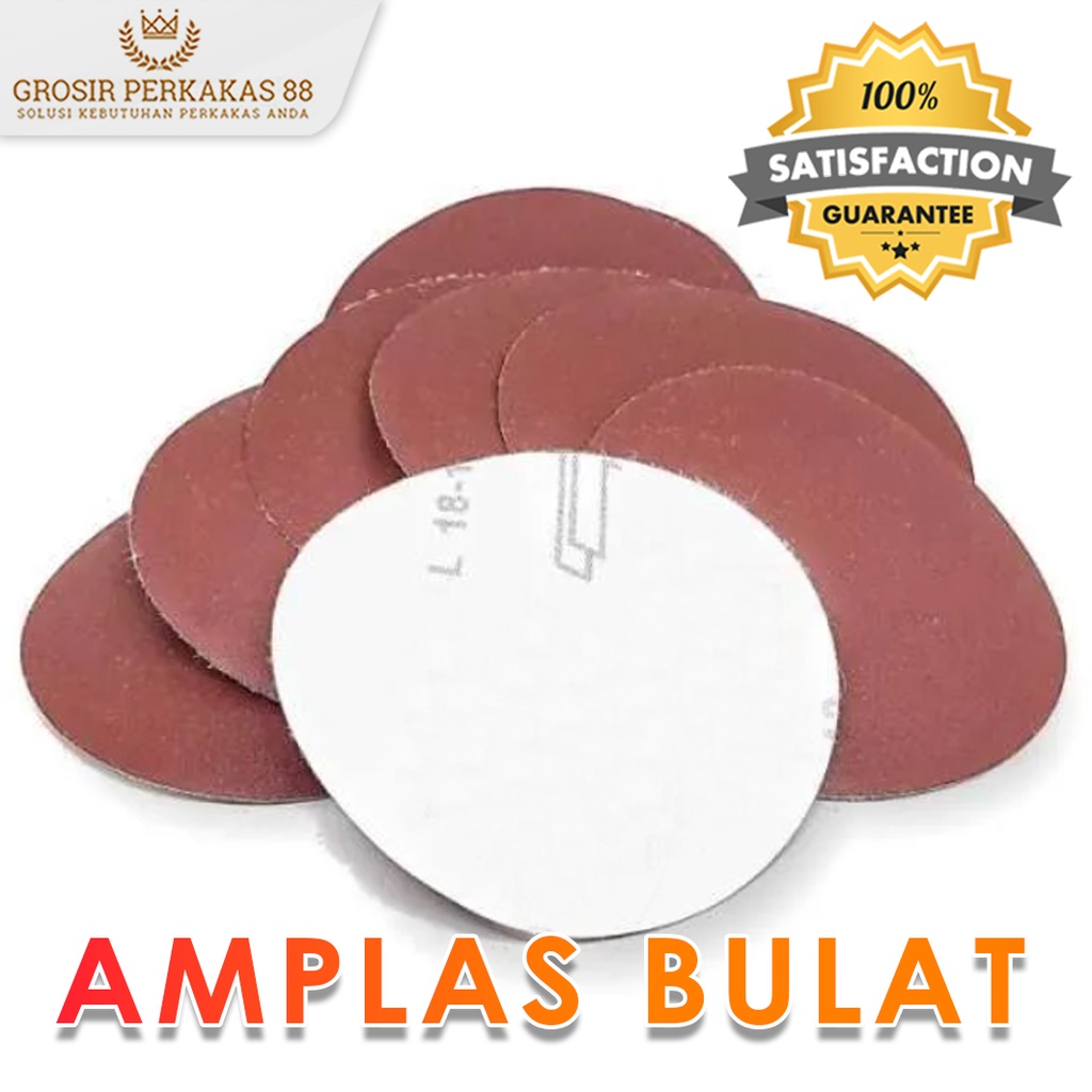 Amplas Bulat Gerinda Kayu Velcro 4 Inch Ampelas Grinda Kertas Gosok Gurinda