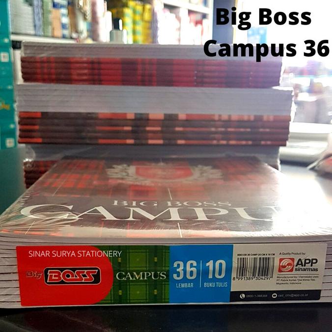 

Buku Tulis Big Boss Campus 36 Lembar isi 10 buku (per Pak) HOT PROMO