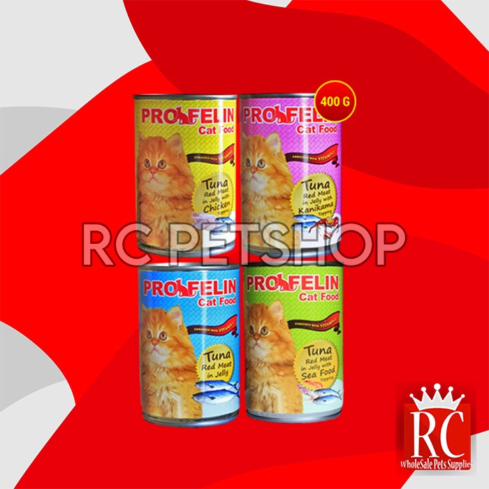 Makanan Kucing Kaleng Basah Murah Profelin / Wet Can Cat Food  Profeline  All Variant 400 Gram