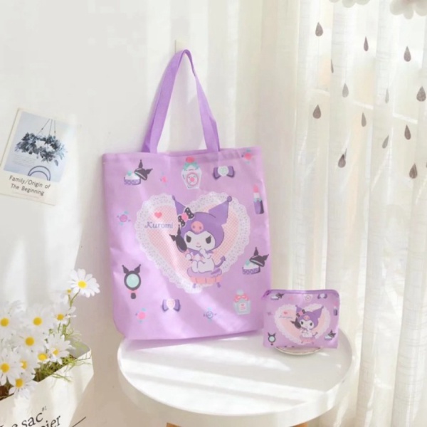 Unik Tas Belanja Lipat Karakter Lucu Tas Tenteng / Totobag / Tas Tenteng - Kuromi Murah