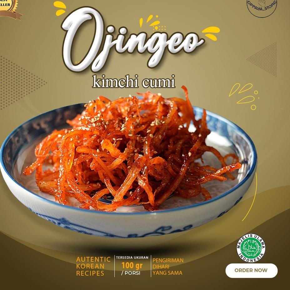 

☎ Kimchi Cumi Kering 100Gr Halal Enak ➥