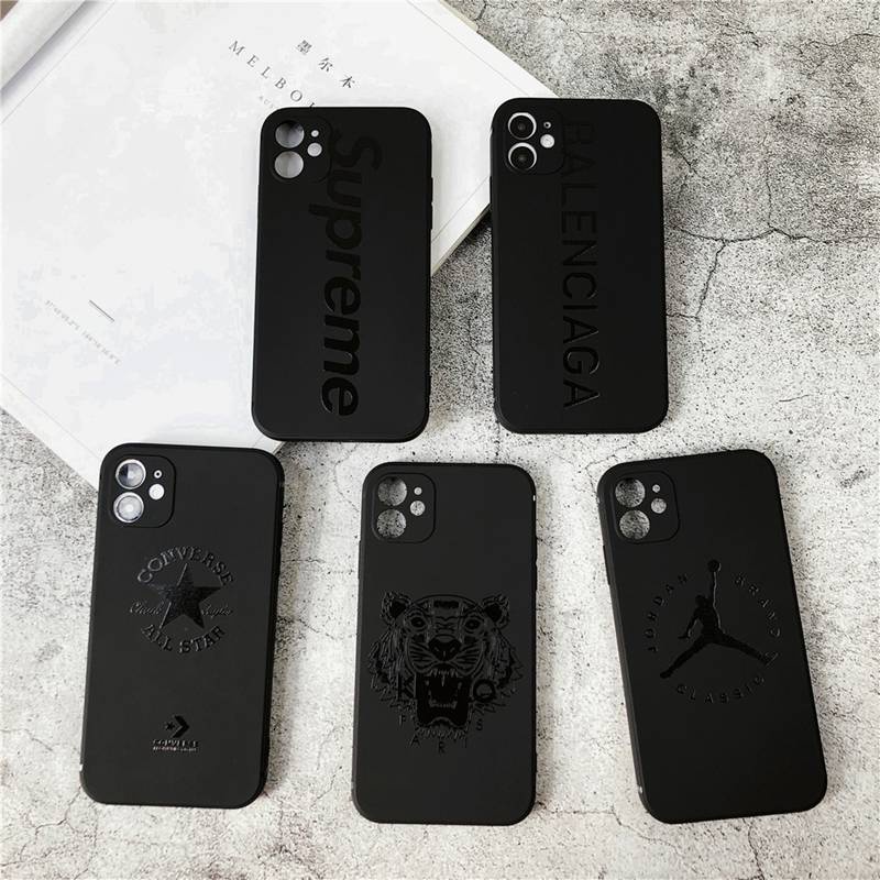 Fashion Balenciaga &amp; Supreme Soft Case HP iP iPhone 11 12 Mini 13 Pro Max 7 8 + Plus SE 2020 X XR SE 2020 XS Max Black Frosted Casing Apple