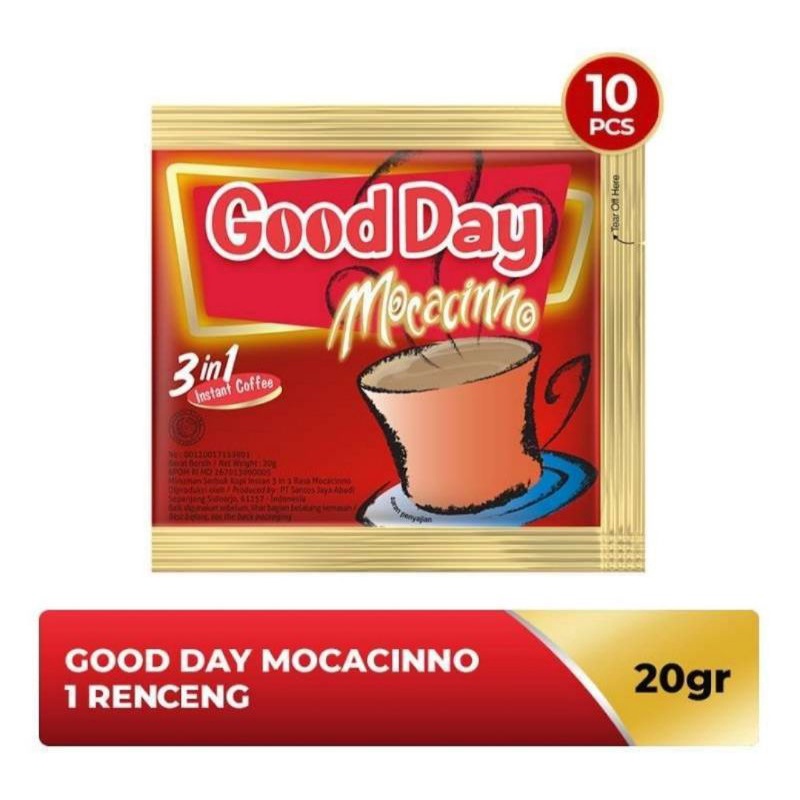 

Good Day Mocacinno 3 in 1 Kopi Instan [ 20gr x 10 Sachet ]