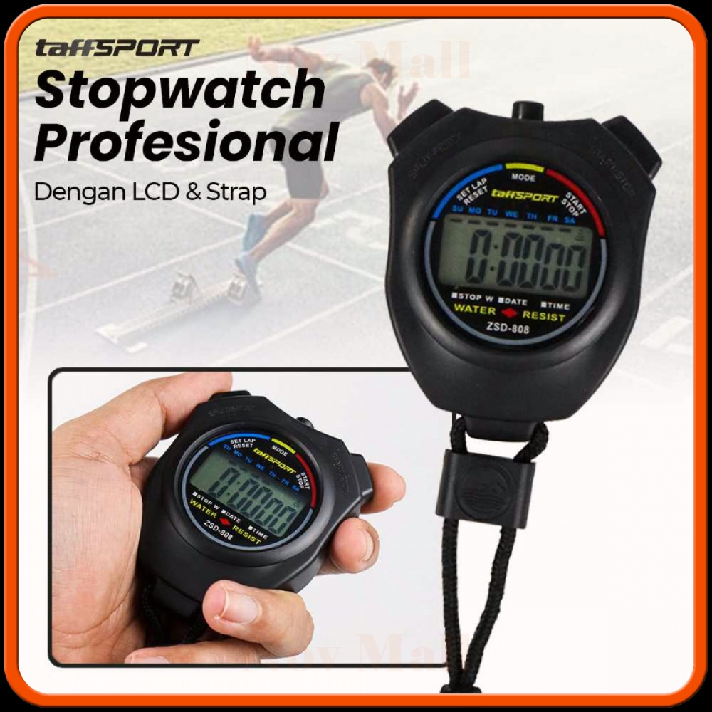 Stopwatch Profesional LCD dengan Strap -SP992