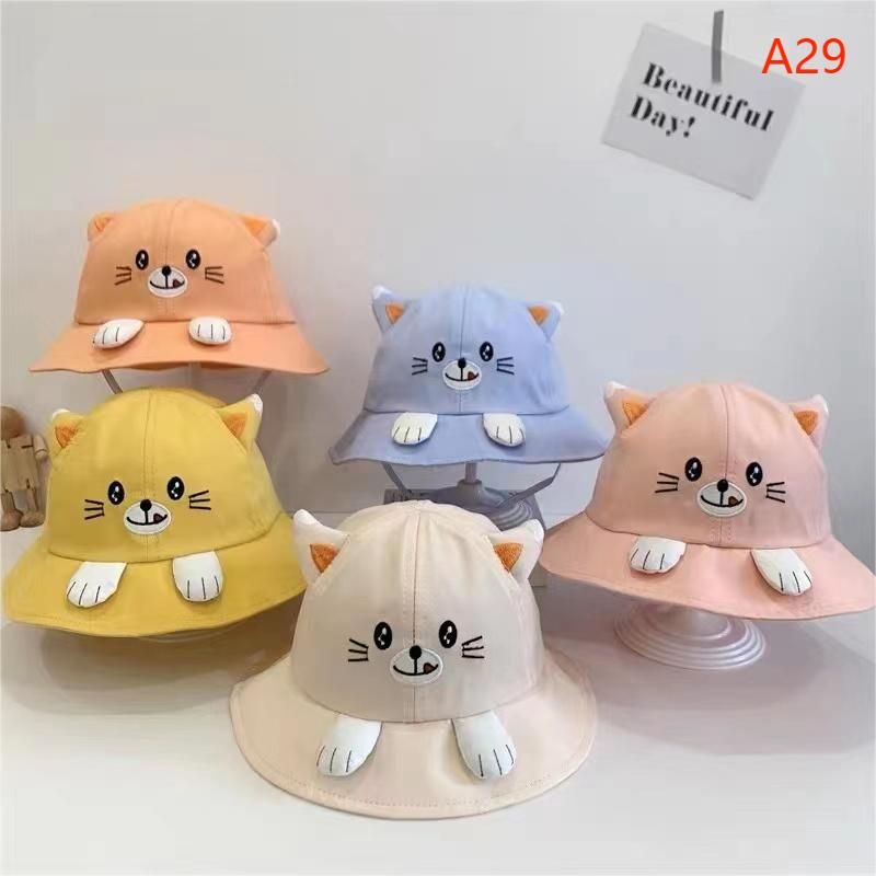 Topi baseball Bucket Anak 1-3 tahun Bayi laki-laki perempuan fashion korean style import motif CAT