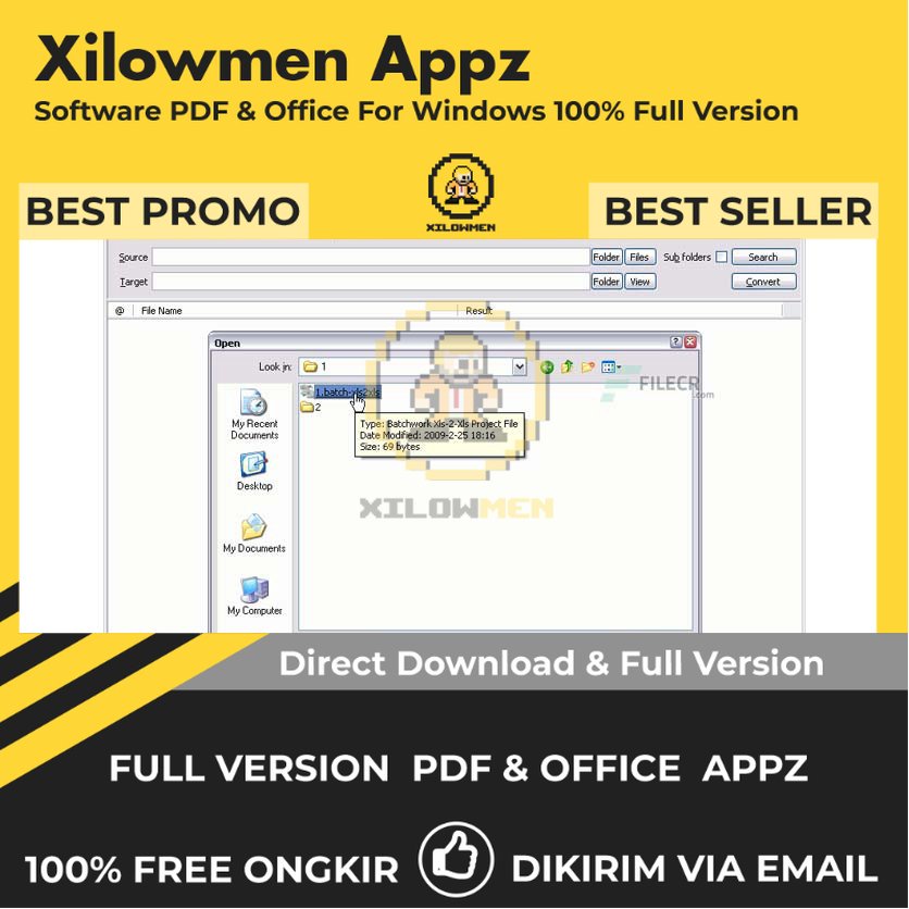 [Full Version]  Batch XLS and XLSX Converter 20 Pro PDF Office Lifetime Win OS