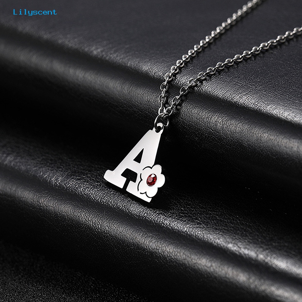 [LS] Kalung Alfabet Desain Sederhana Semua Pertandingan Friendly Dengan Kulit Bebas Alergi Mudah Dipakai Hias Bahan Titanium Steel Unisex A-Z Huruf Kapital Liontin Kalung Hadiah Untuk Pria