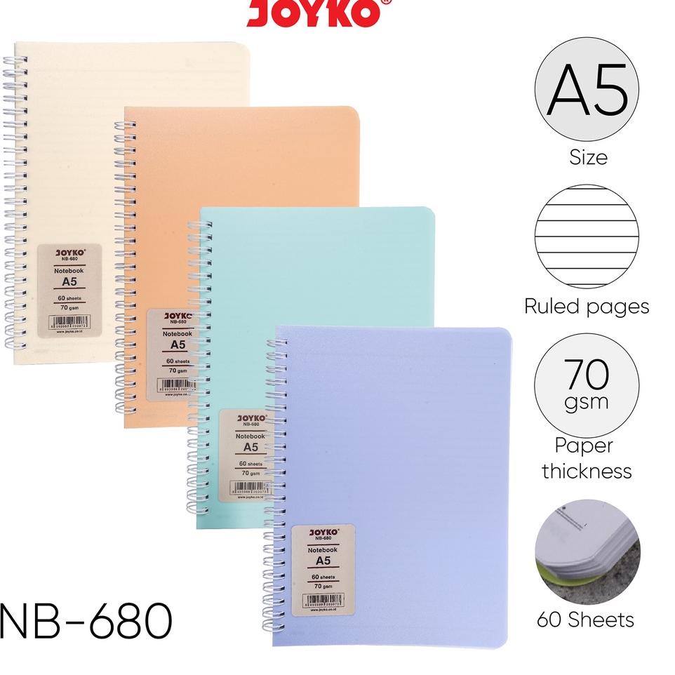 

L80 Ruled Notebook Diary Agenda Buku Catatan Bergaris Joyko NB-661 / NB-680 / 60 hal PRODUCT TERLARIS ➠