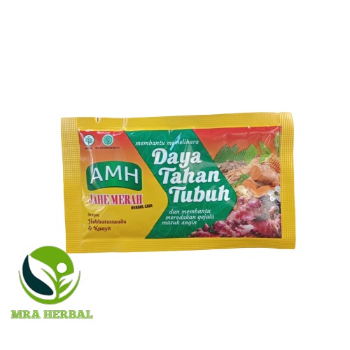Terbaru  Amh Jahe Merah Herbal Cair Kemasan Per Sachet Isi 15ml