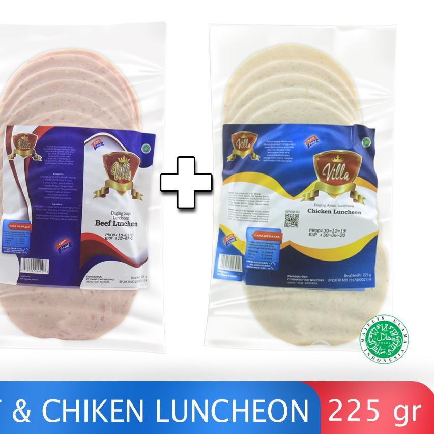 

✧ Villa Paket 2 Pack Beef Luncheon 225gr + Chicken Luncheon 225gr ♥