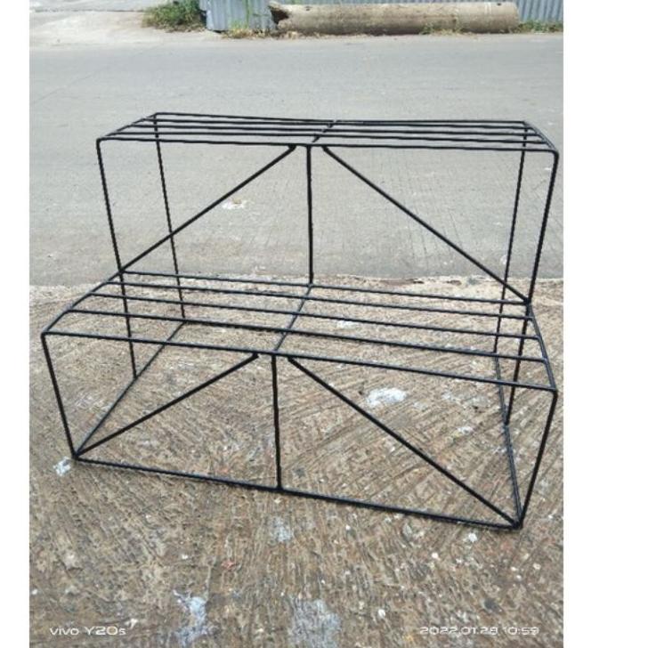 ۩ standing pot minimalis/standing pot tingkat 2susun/ standing pot besi ✽