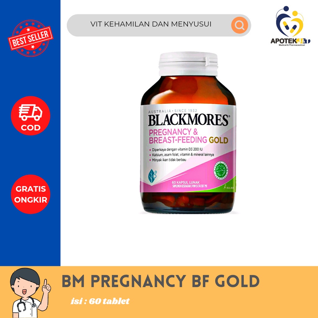 BLACKMORES PREGNANCY BREAST FEEDING GOLD 60 / SUPLEMEN IBU HAMIL DAN MENYUSUI