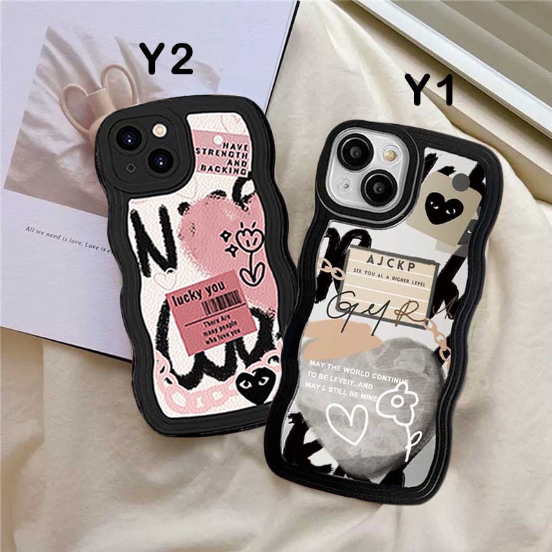 Realme 10 C33 C30 C31 C35 C21Y C25Y Realme 85g RealmeC11 C25 C17 C15 C12 C3 C2 Realme 7i 5 5i 6i 7 Pro Graffiti Warna Love Garis Simpel Floret Silikon Case