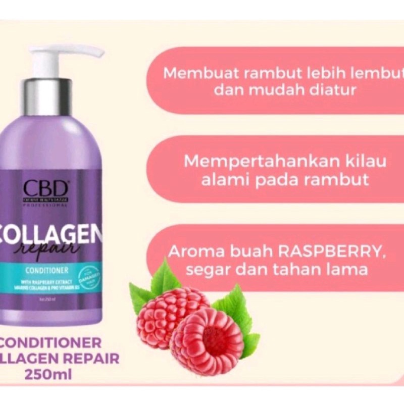 CBD COLLAGEN HAIR MASK TREATMENT REPAIR SHAMPOO / CONDITIONER 250ML