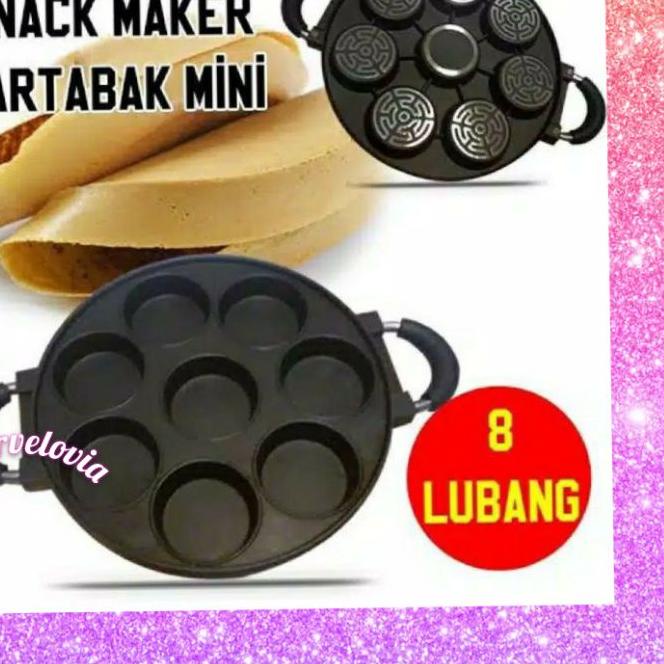 ➸ CETAKAN TEFLON 7 & 8 LUBANG DATAR MARTABAK MINI APEM ✪