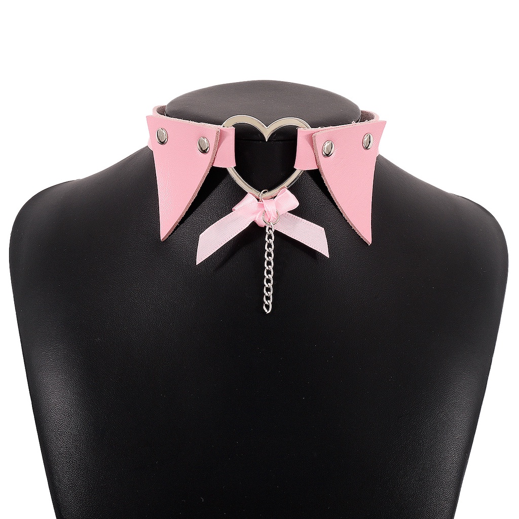 Gothic Fashion Ikatan Simpul Choker Untuk Wanita Punk Kulit PU Rumbai Kerah Gaya Kalung Perhiasan Aksesoris Pesta