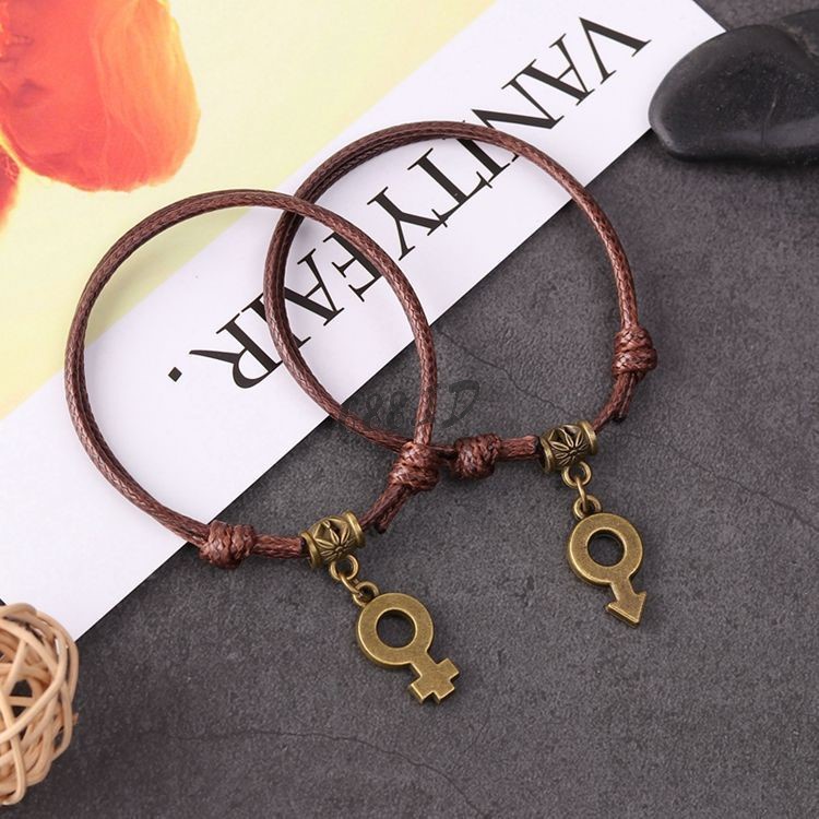 2pcs Gelang Couple Pasangan Gembok Kunci Love Hati untuk Pacar Wanita Pria GL 47