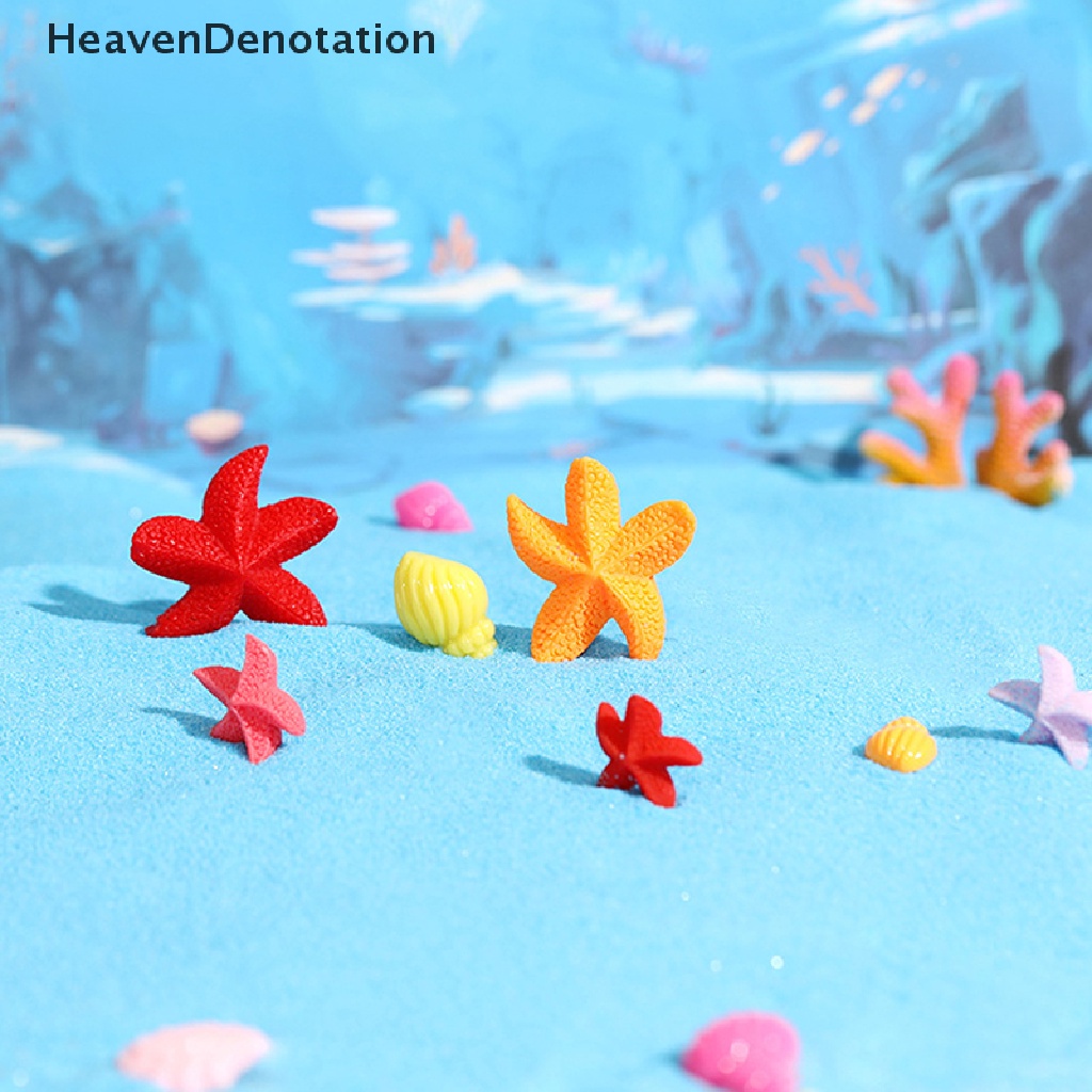[HeavenDenotation] Mini Warna-Warni Bintang Laut Berujung Lima Bintang Laut Resin Ikan Bintang Laut Lansekap Ornamen Aksesoris Dekorasi Aquarium Multi Gaya HDV