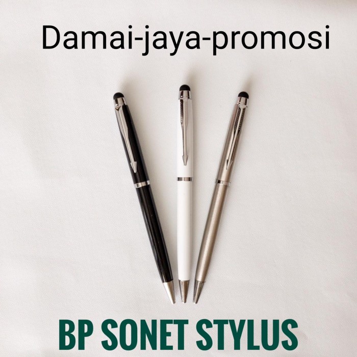 

Custom Nama + Pulpen 2 in 1 Stylus Model Sonnet Stylus+ Box Transparan - Hitam