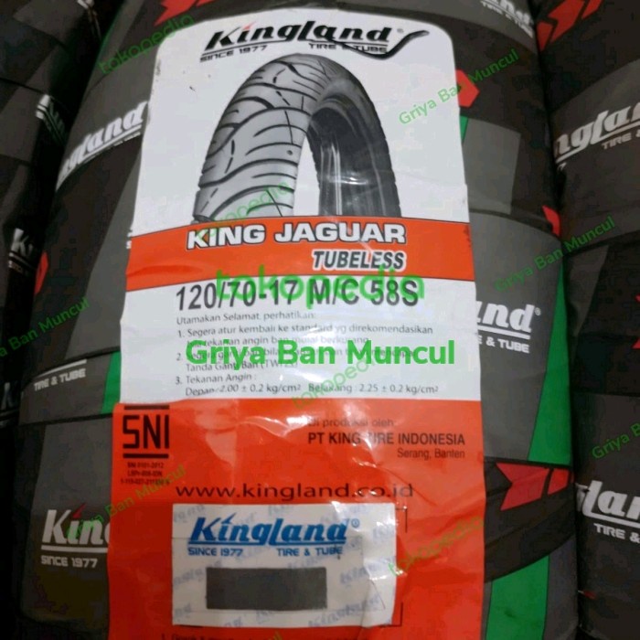 Antibocor Ban Tubeless 120/70-17 Kingland