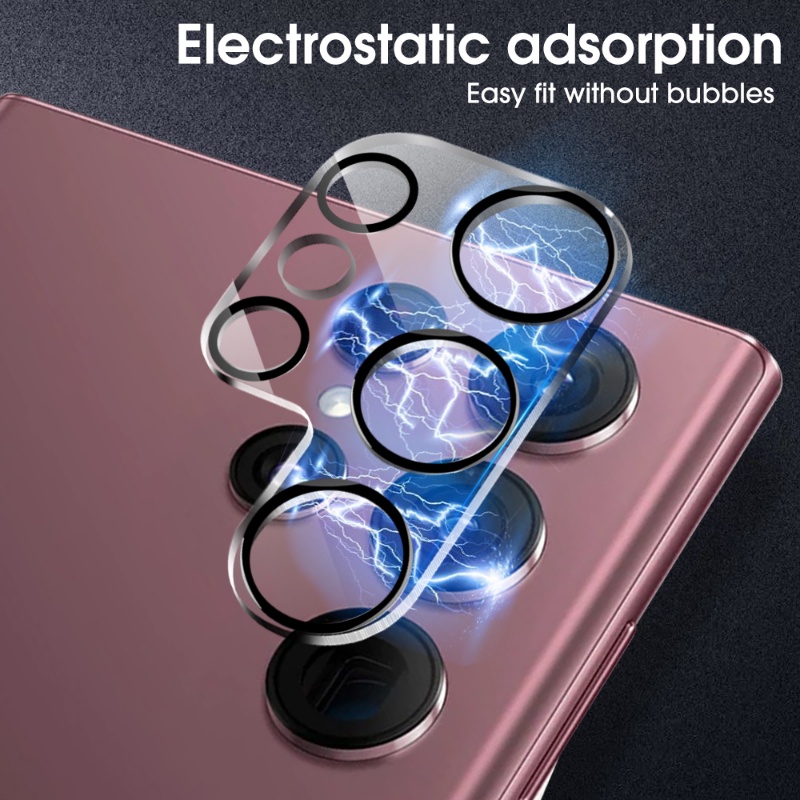 Film Pelindung Kamera Ponsel Tempered Glass Lens Film Full Coverage Lens Anti Gores Aksesoris Lensa Silkscreen Film Belakang Untuk Samsung Galaxy S23 Series