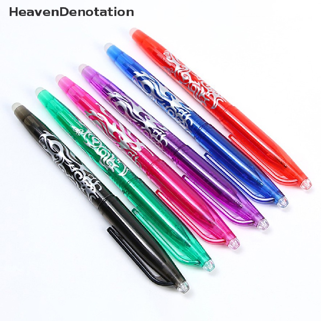 [HeavenDenotation] 4pcs/set Multi-Warna Dihapus Gel Pen 0.5mm Kawaii Pulpen Siswa Wrig Kreatif Menggambar Alat Kantor Sekolah Supply Alat Tulis HDV