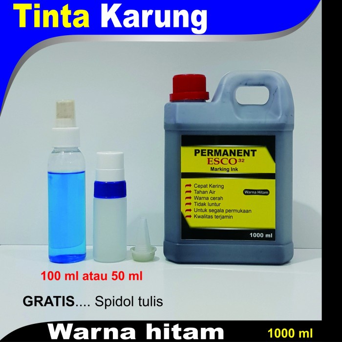 

BISA COD Tinta karung kardus peti esco 1 ltr Hitam